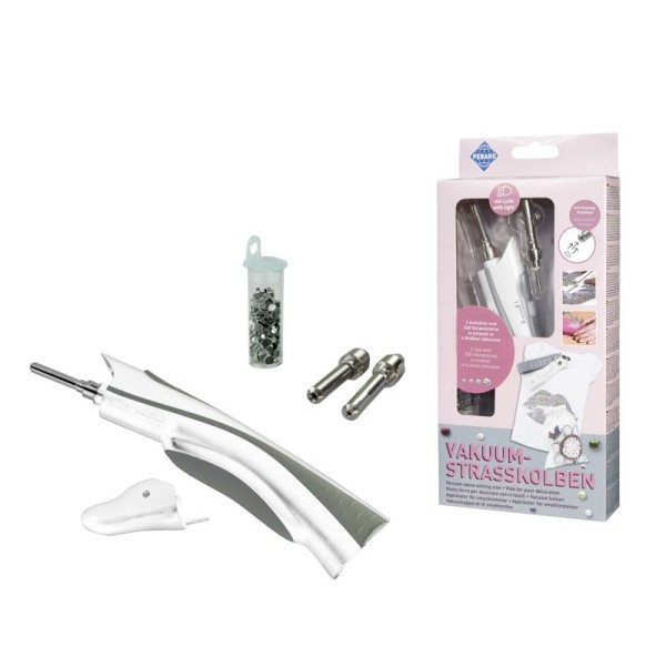 Vakuum-Strasskolben mit Licht, Batteriebetrieb, bastelkiste.lu