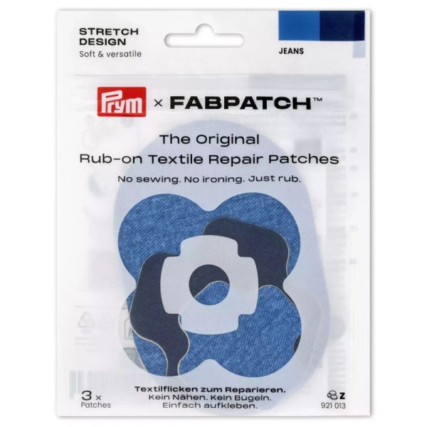 Rub-on Textile Repair Patches STRETCHDESIGN, 3 Stück, wollzauber.com
