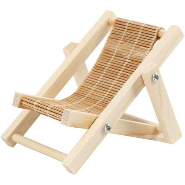 Miniatur Liegestuhl aus Holz 95x75mm