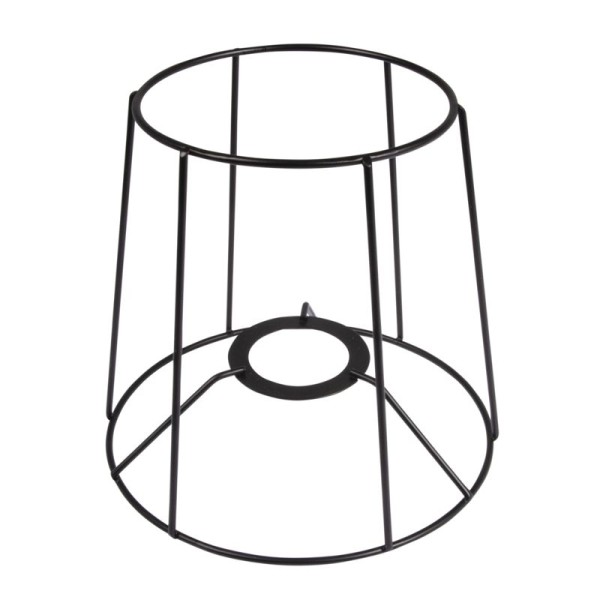 Metall Lampenschirm runder Rahmen, 17cm ø schwarz