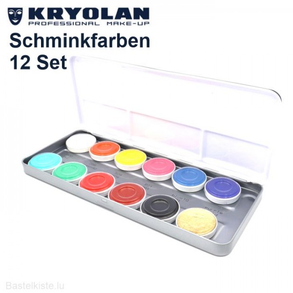 Aquacolor Schminkpalette, Set mit 12 Farben