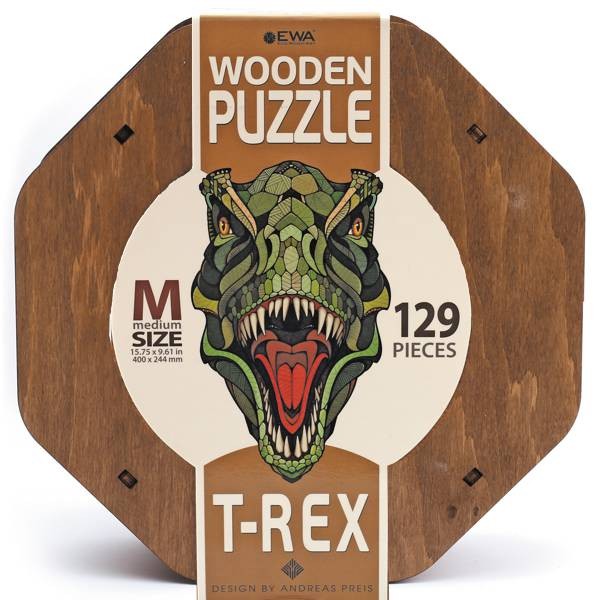 Holzpuzzle, Wooden Puzzle " T-Rex"