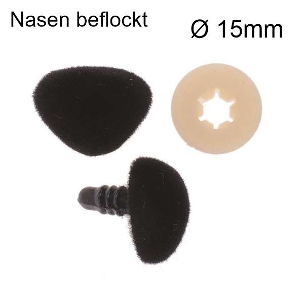 Tiernasen Samt beflockt, schwarz