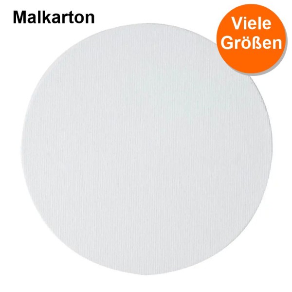 Runder Malkarton mit Leinwand bespannt