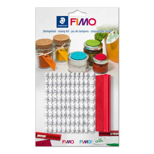 Stempelset, Buchstaben & Zahlen für FIMO