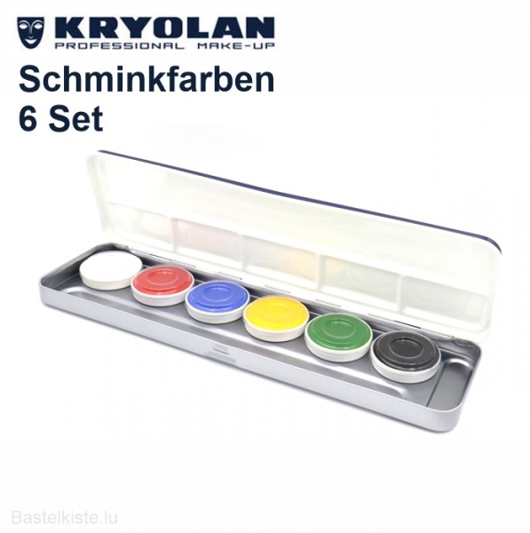 Aquacolor Schminkpalette, Set mit 6 Grundfarben