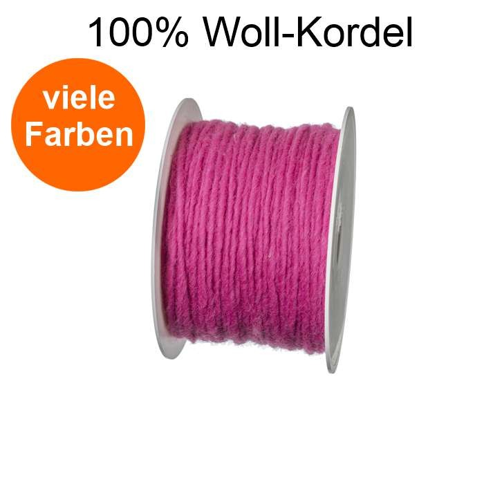 Wollkordel, Kordel Schafwolle Ø 4,0 mm, 80m