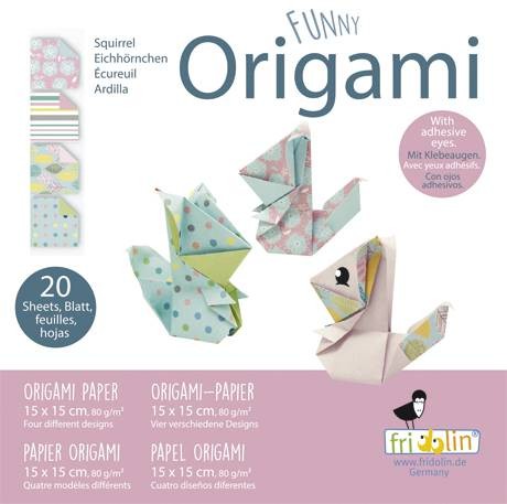 Origami Faltblätter 80g/m² 15x15cm - 20 Blatt "Eichhörnchen"