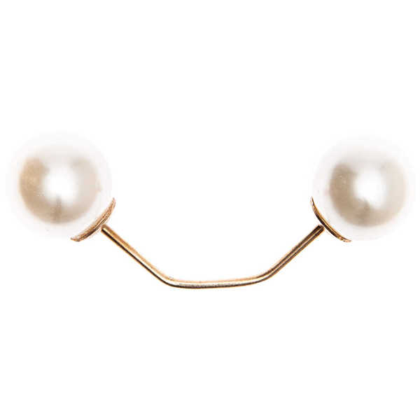 Two-pearl pin clasp