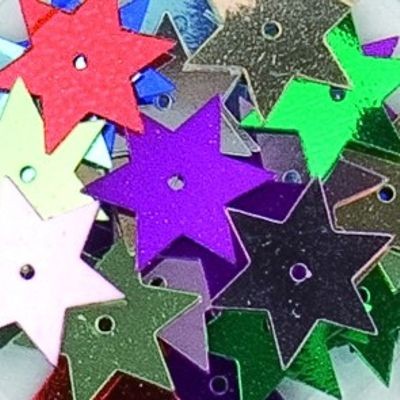 Sequin Stars 8 & 10 mm – mixed colours