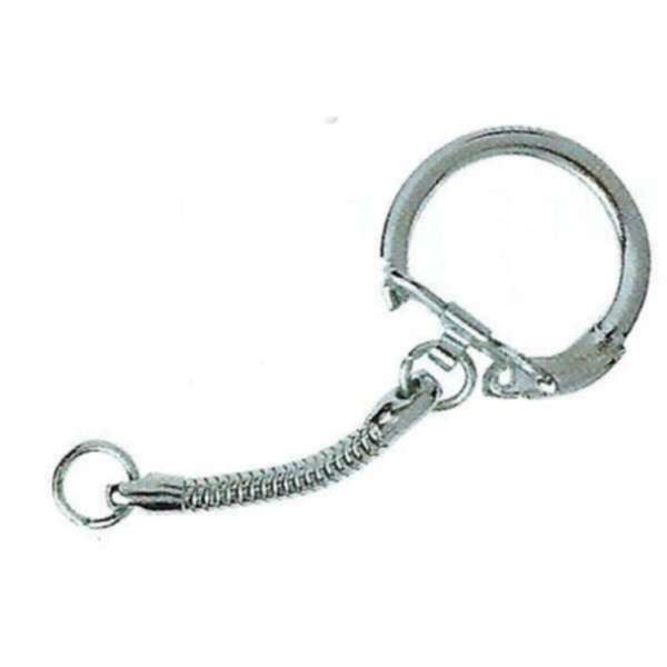 Schlüsselring mit Kette, 10 Stück