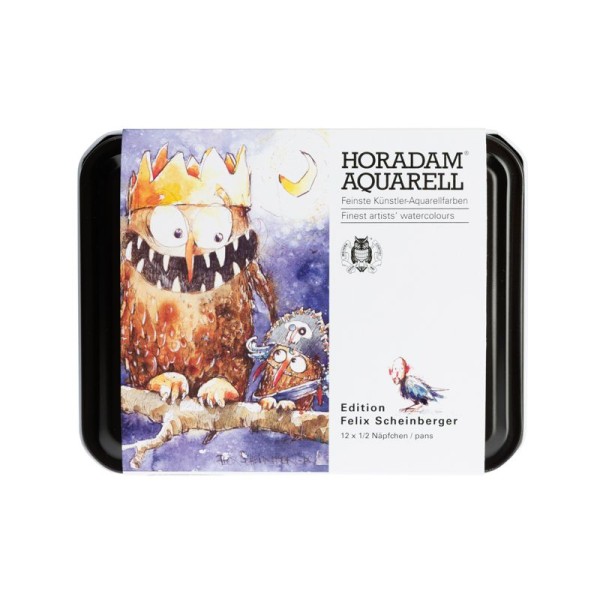 HORADAM Edition FELIX SCHEINBERGER Aquarell-Metallkasten 12 x 1/2 Näpfchen