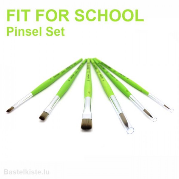 FIT FOR SCHOOL Synthetik Allrounder 6er Pinsel-Set
