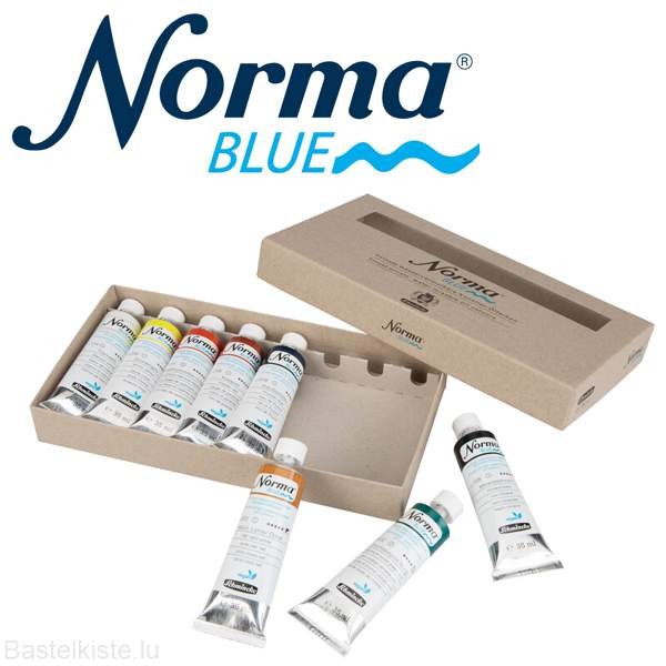 Grundsortiment wasservermalbare Ölfarbe Norma Blue 8x 35ml