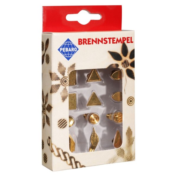 Brennstempel grafische Muster 12-teiliges Set, bastelkiste.lu