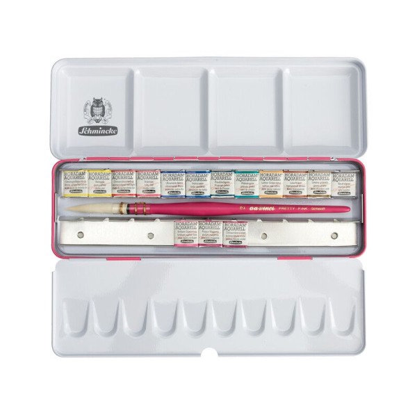 HORADAM "Pretty Pink" 12+3 Näpfchen+Pinsel