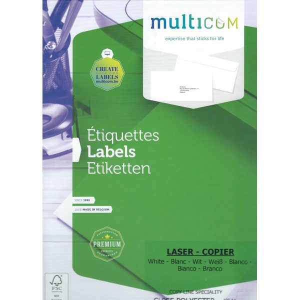 Etiketten Labels A4 weiß, selbstklebend 100 Blatt