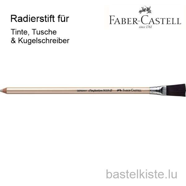Faber-Castell Radierstift Perfection mit Bürste ►Weiß◄