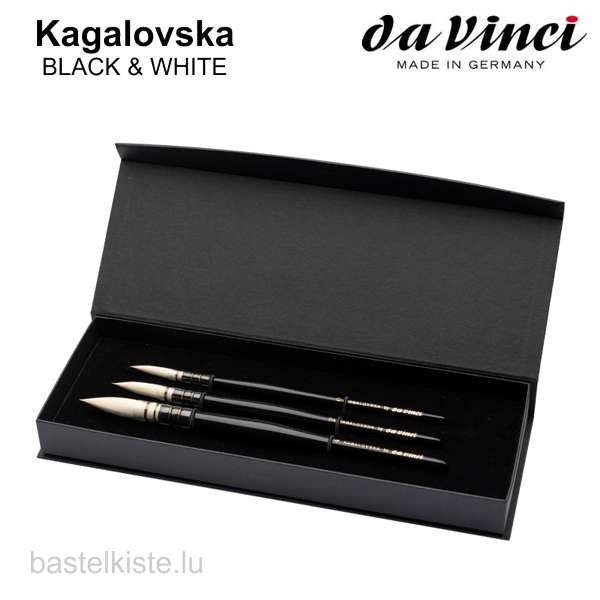 Da Vinci Aquarellpinsel SET - Kagalovska BLACK &amp; WHITE, 11492
