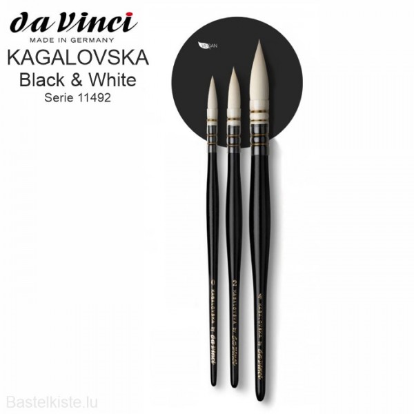 Da Vinci Aquarellpinsel Kagalovska BLACK &amp; WHITE SIGNATURE EDITION