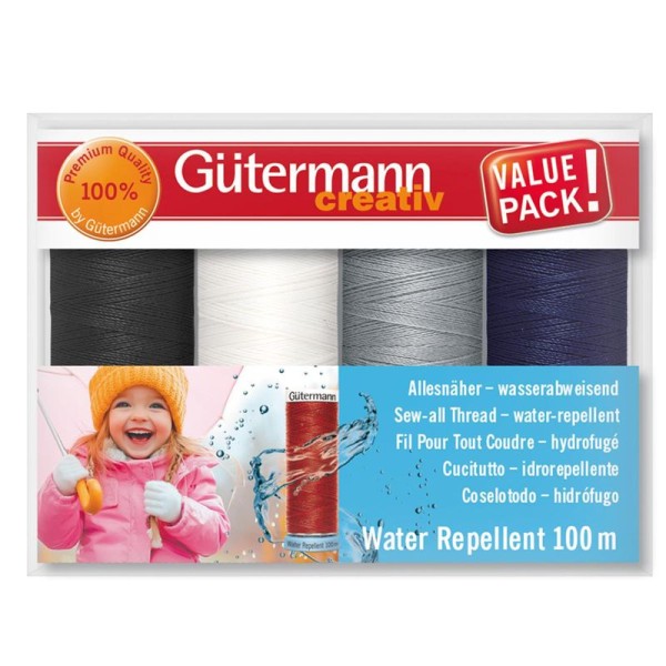 Gütermann Repellent Allesnäher Col.3, 4x100m, WASSERABWEISEND