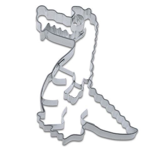 Präge-Ausstechform Krokodil 11 cm aus Edelstahl