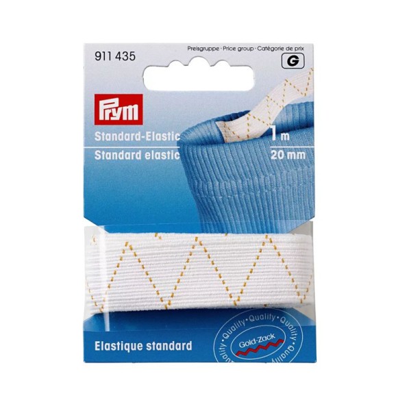 Prym Standard-Elastic 12mm weiß 2m 911420