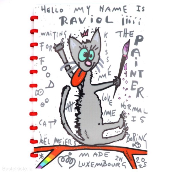 ATOMA Designerheft mit Design von Joël Meiers "Ravioliiiii the Painter"