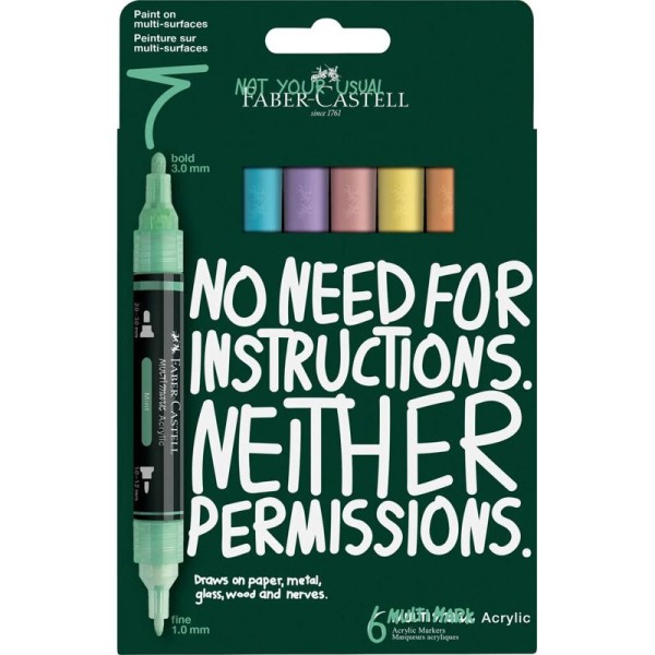 Zweispitz-Marker, Acrylic Marker Multimark, 2-Spitzen Marker, bastelkiste.lu, Marker mit zwei Spitzen