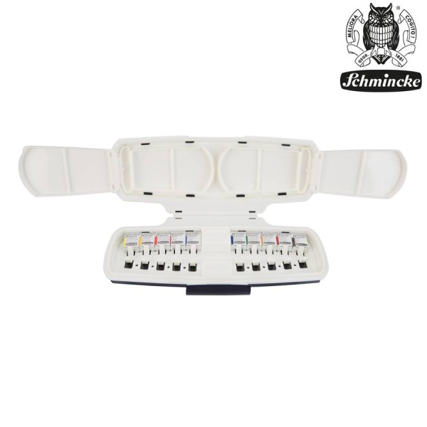 Schmincke Kunststoffkasten AKADEMIE Aquarell 10 x 1/2 Näpfchen