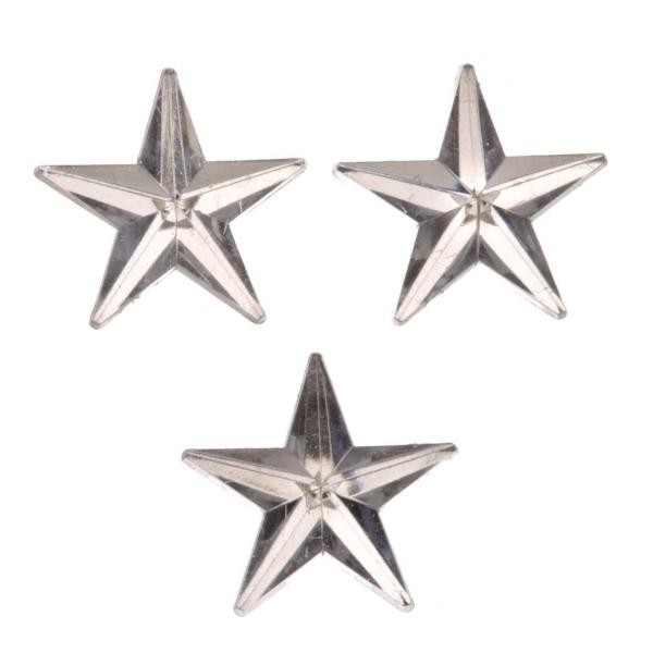 Dekosteine Sterne Ø 15mm, silberfarben 90 Stück