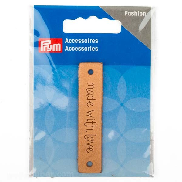 PRYM Accessories Label &quot;made with love&quot;, Leder, 60 x 13mm