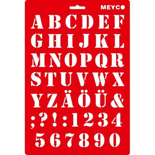 Buchstaben u. Zahlen Schablone "ABC", 27 mm