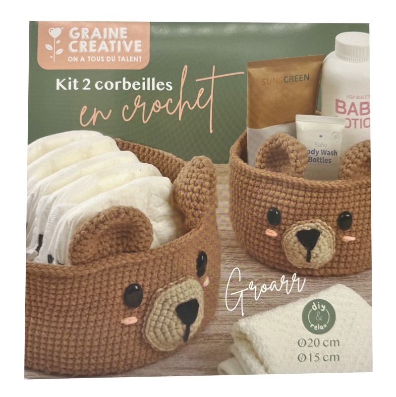 Graine Créative Häkelkörbe Set – Tiere