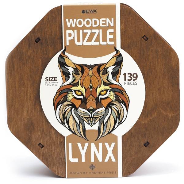 Holzpuzzle, Wooden Puzzle "LYNX"