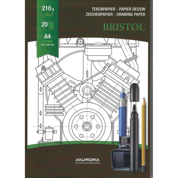 AURORA Papierblock Bristol BL14 – 210g/m²