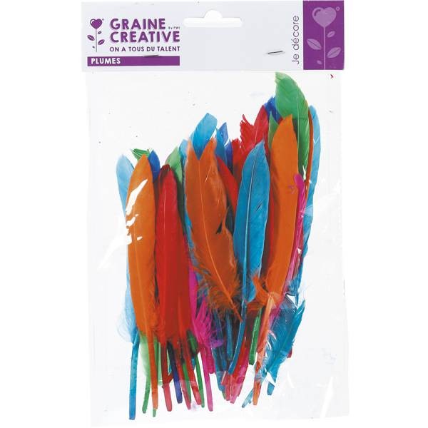 Indianerfedern klein sortiert 15cm, 10g