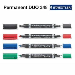 Lumocolor permanent marker duo 348 Doppelspitze, Einzelstifte, bastelkiste.shop
