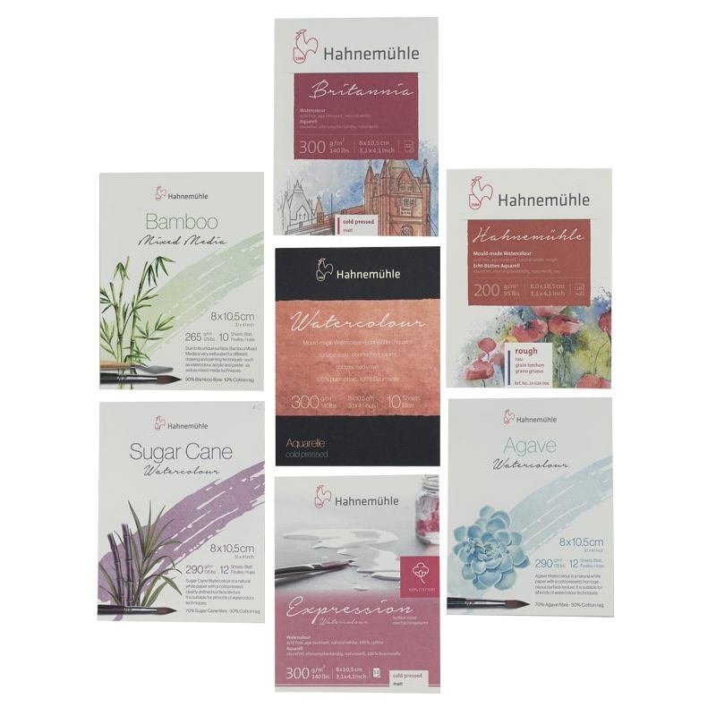 Hahnemühle Mini Aquarellblöcke 8x10,5cm