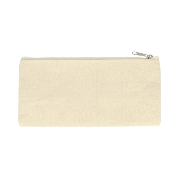 Stifte-Mäppchen, Schlampermäppchen, 24 x 11,5 cm, Leinen natur