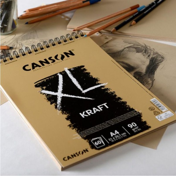 Canson XL Kraft 90g Skizzenpapier braun