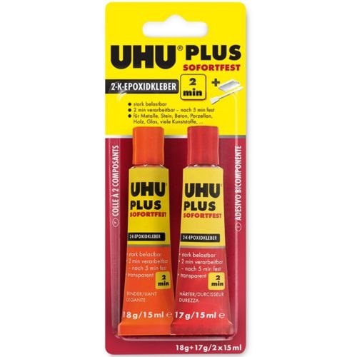 UHU Plus SOFORTFEST 2-K-Epoxidkleber 2x15g