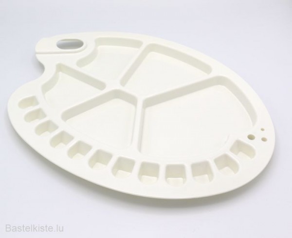 Mischpalette oval aus Kunststoff, 345 x 250mm