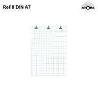 ATOMA REFILL DIN A7 90g/m² 5x5 Squared, kariert weiß