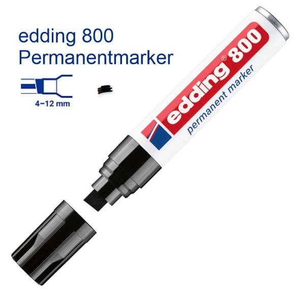 Edding 800 Permanentmarker Keilspitze 4-12 mm schwarz