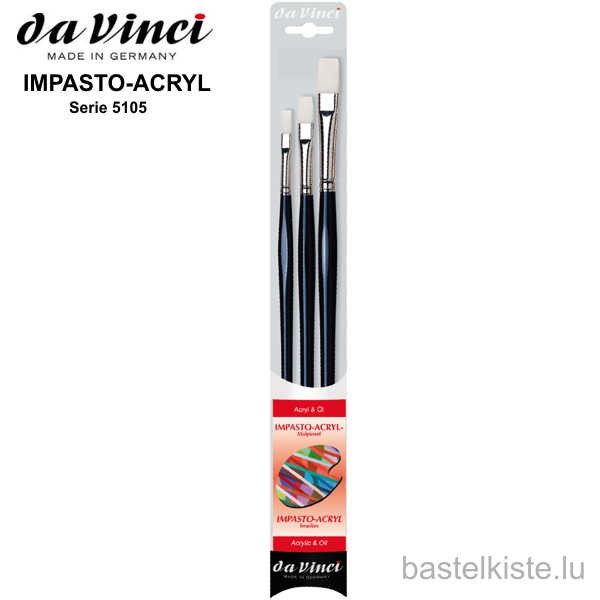 Da Vinci 3-teiliges Acrylic &amp; Öl-Pinselset, Serie 5105