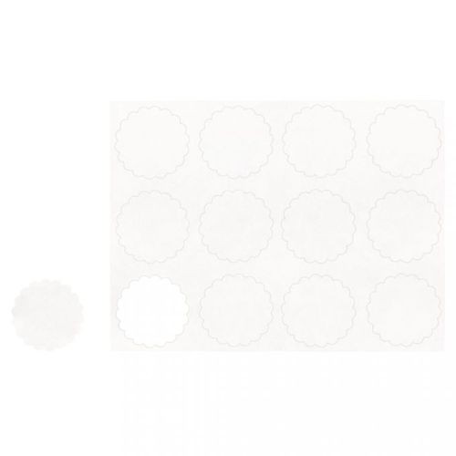 Blanko-Sticker in rund aus weißem Papier 12x Ø 35mm