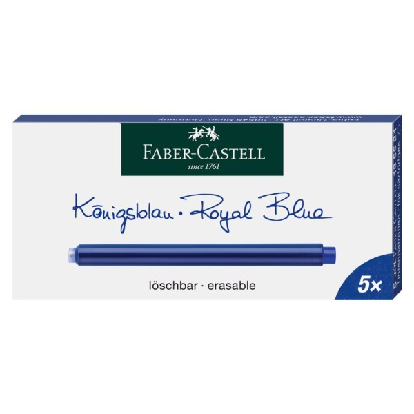Großraum-Standardtintenpatronen, 5x königsblau löschbar