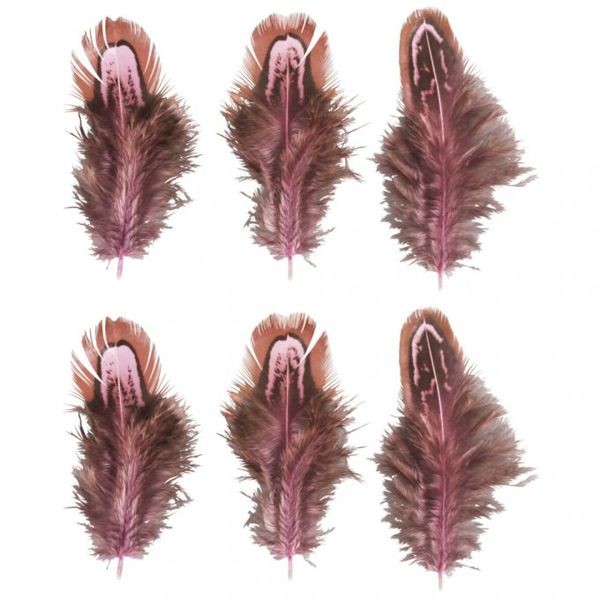 Federn 5-10cm, 6 Stück, pink