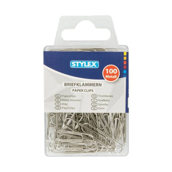 Briefklammern, Metall, 100er Schachtel, 32 mm lang